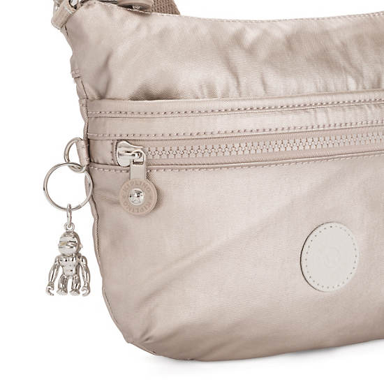 Torba Crossbody Kipling Arto Small Metallic Beżowe | PL 2131NW